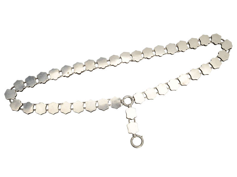 Victorian Bird & Flower Silver Bookchain