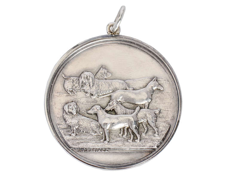 Six Dog Sterling Silver Pendant of 1899
