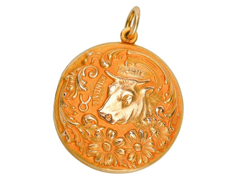 Taurus Zodiac Antique Locket by Sloan & Co.