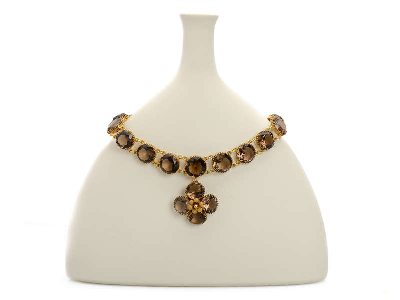 Georgian Smoky Quartz rivire & Pendant