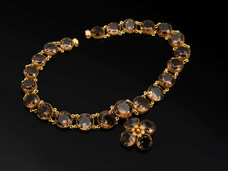 Georgian Smoky Quartz rivire & Pendant