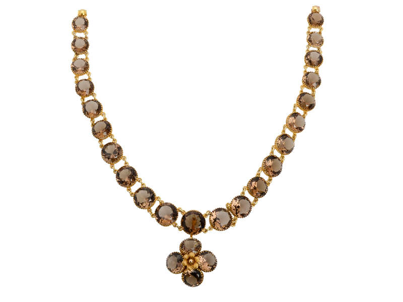 Georgian Smoky Quartz rivire & Pendant