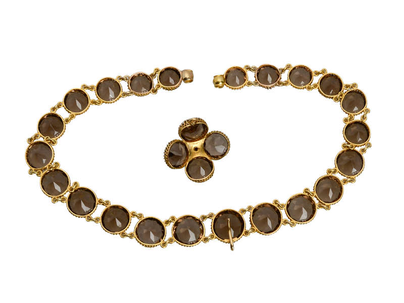 Georgian Smoky Quartz rivire & Pendant