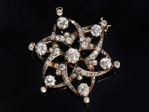 Empyrean Victorian Diamond Pendant Brooch 4+ C.