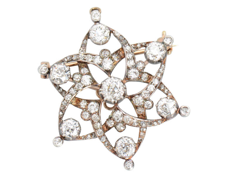 Empyrean Victorian Diamond Pendant Brooch 4+ C.