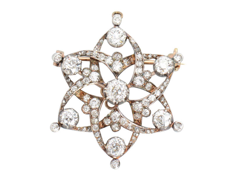 Empyrean Victorian Diamond Pendant Brooch 4+ C.
