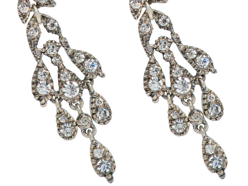 Night Magic - Paste Dangle Earrings in Sterling