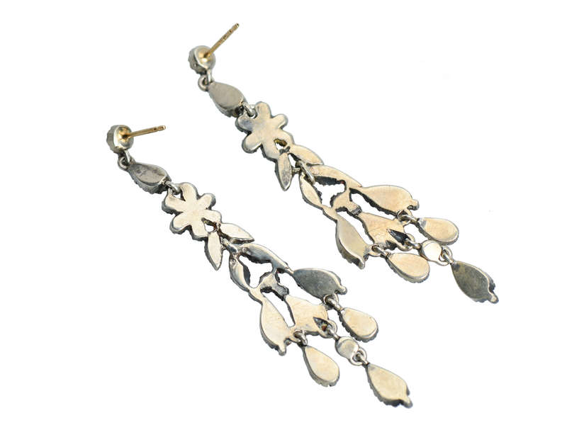 Night Magic - Paste Dangle Earrings in Sterling