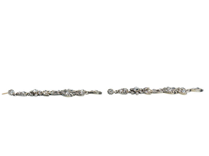 Night Magic - Paste Dangle Earrings in Sterling