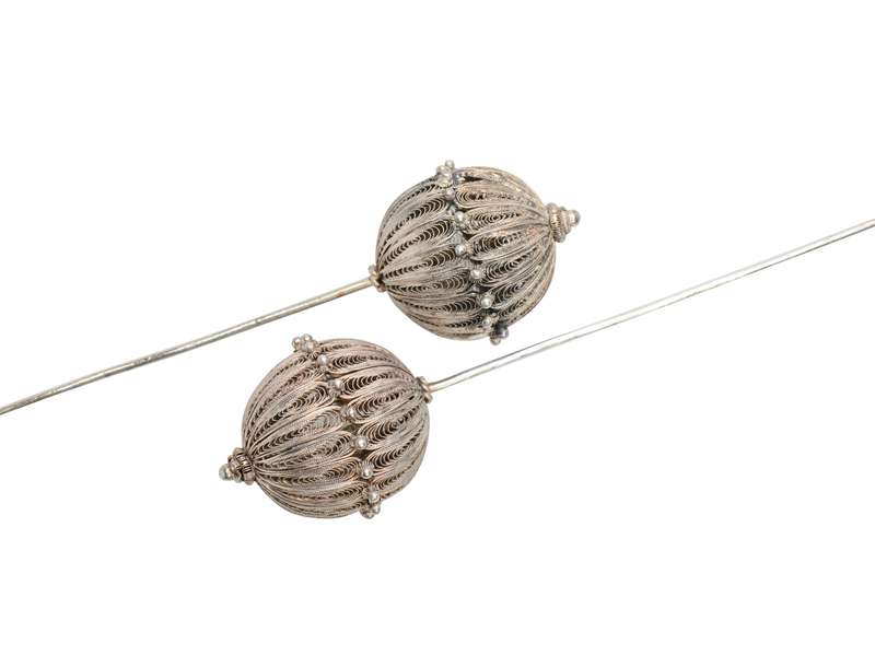 Puffs of Silver - Filigree Pins in Original Box