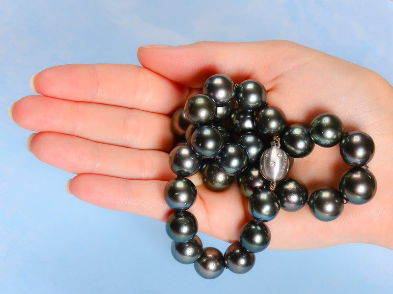 Exotic Tahitian Black Pearl Necklace
