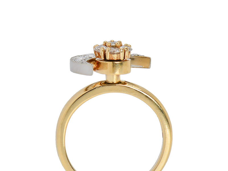 Signed Teufel Moon Star Diamond Motion Ring