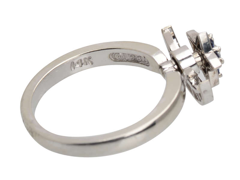 Teufel Sapphire Diamond Moon Star Motion Ring