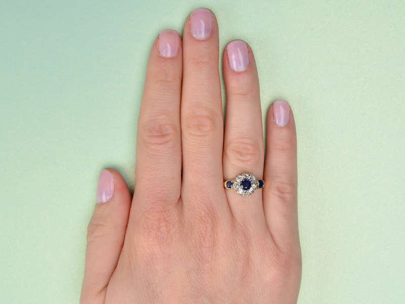 My Blue Heaven - Victorian Sapphire Diamond Ring