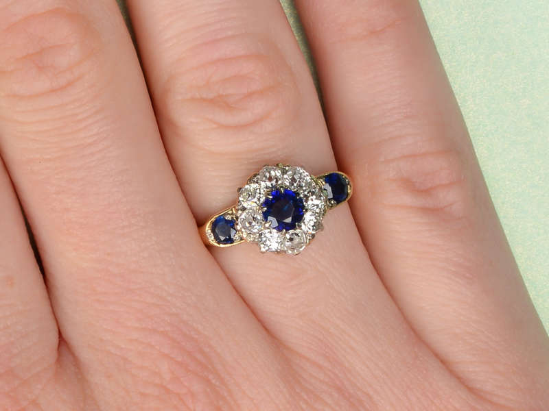 My Blue Heaven - Victorian Sapphire Diamond Ring