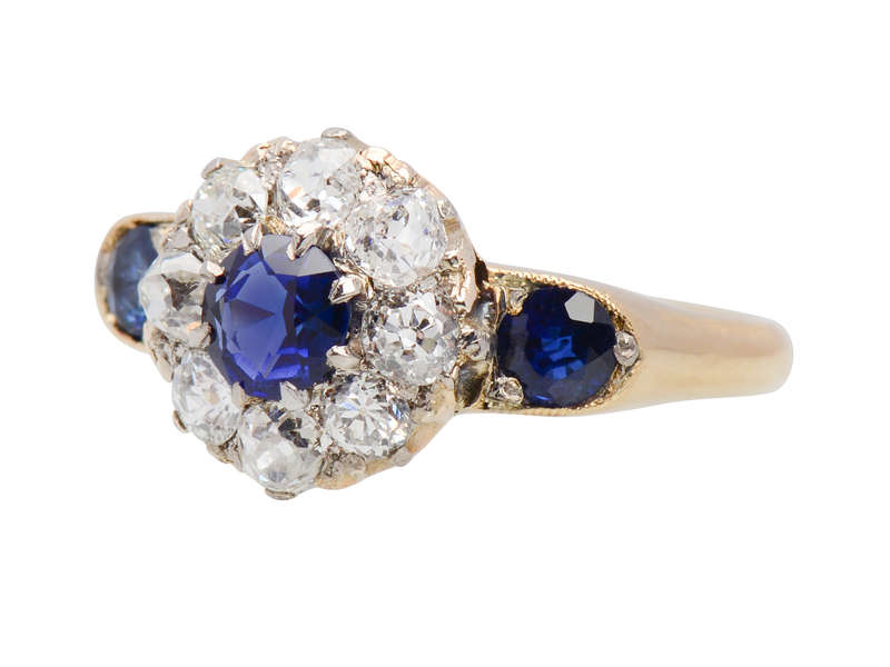 My Blue Heaven - Victorian Sapphire Diamond Ring
