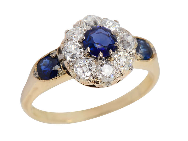 My Blue Heaven - Victorian Sapphire Diamond Ring