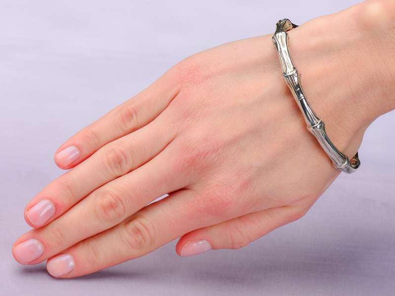 
                      
                        Tiffany Heavy Silver Bamboo Bangle
                      
                    