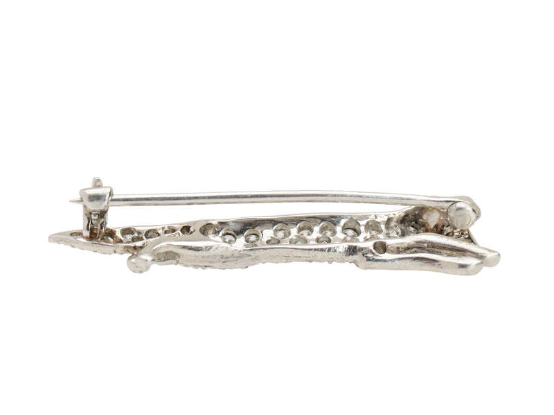 Signed Tiffany & Co. Diamond Fox Brooch