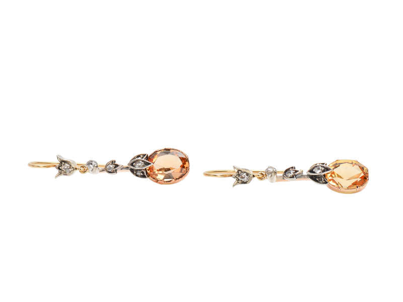 Precious Topaz Diamond Earrings