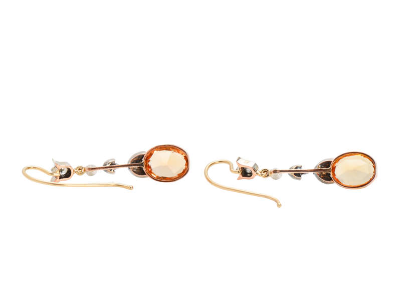 Precious Topaz Diamond Earrings