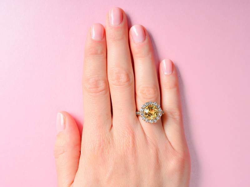 
                      
                        Antique Precious Topaz Cluster Ring
                      
                    