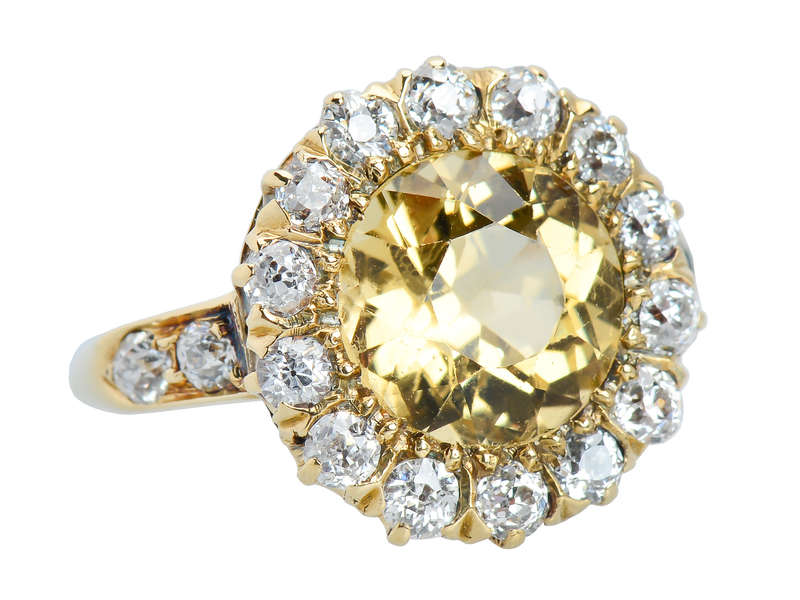 Antique Precious Topaz Cluster Ring