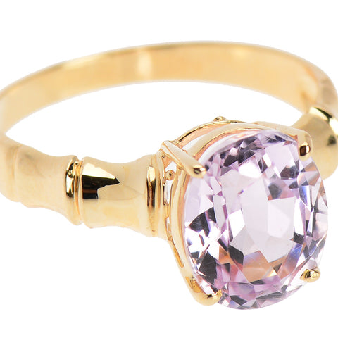 Luscious Kunzite Solitaire Ring