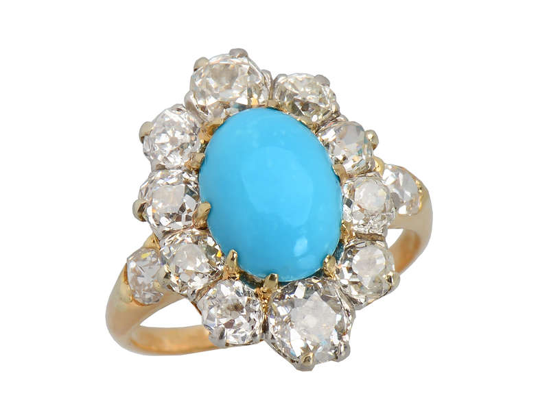 
                      
                        Victorian Splash - Turquoise Diamond Ring
                      
                    