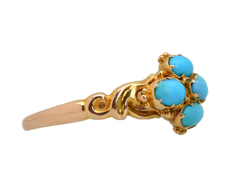 Victorian Persian Turquoise 15k Gold Ring