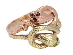 Enwrapped - Two Color Gold Snake Ring