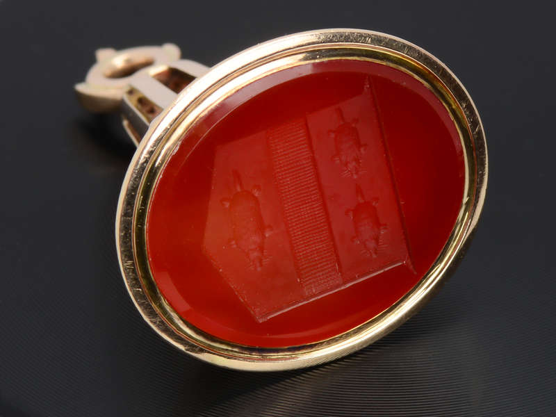 Unusual Mole Motif Antique Fob Seal