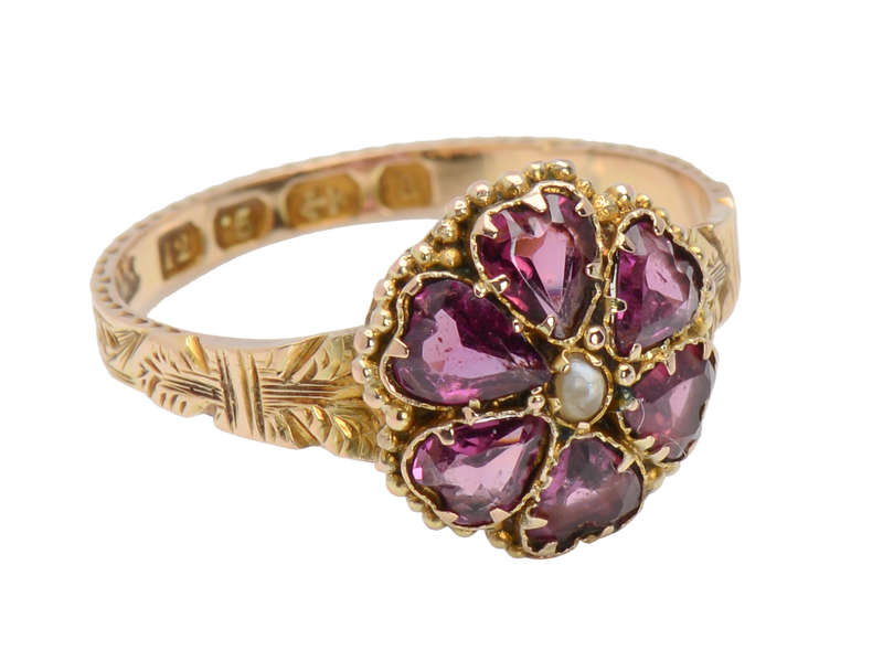 Victorian Almandine Garnet Bloom of 1875