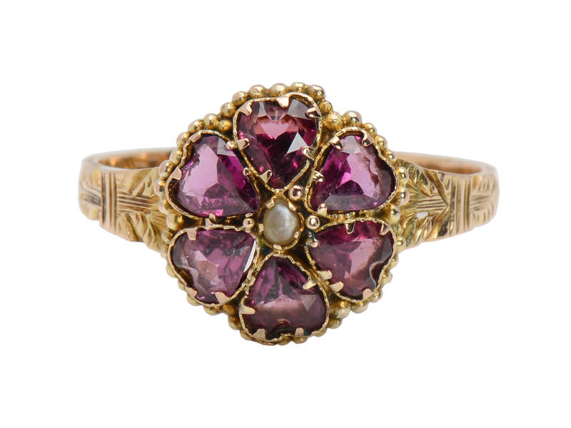 Victorian Almandine Garnet Bloom of 1875