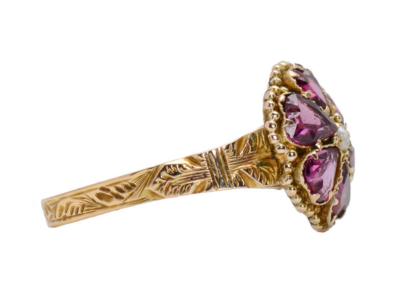 Victorian Almandine Garnet Bloom of 1875
