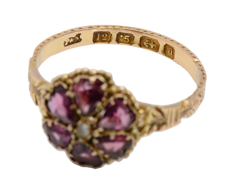 Victorian Almandine Garnet Bloom of 1875