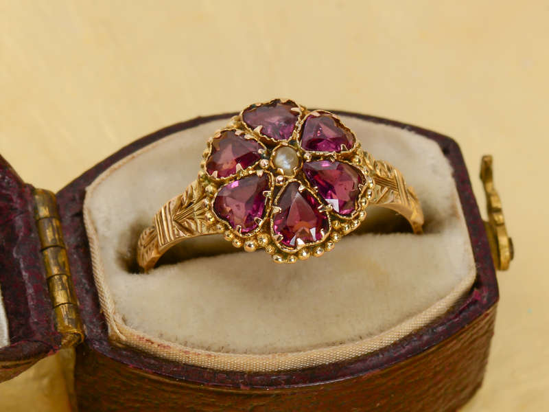 Victorian Almandine Garnet Bloom of 1875