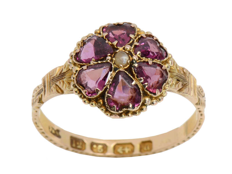 Victorian Almandine Garnet Bloom of 1875