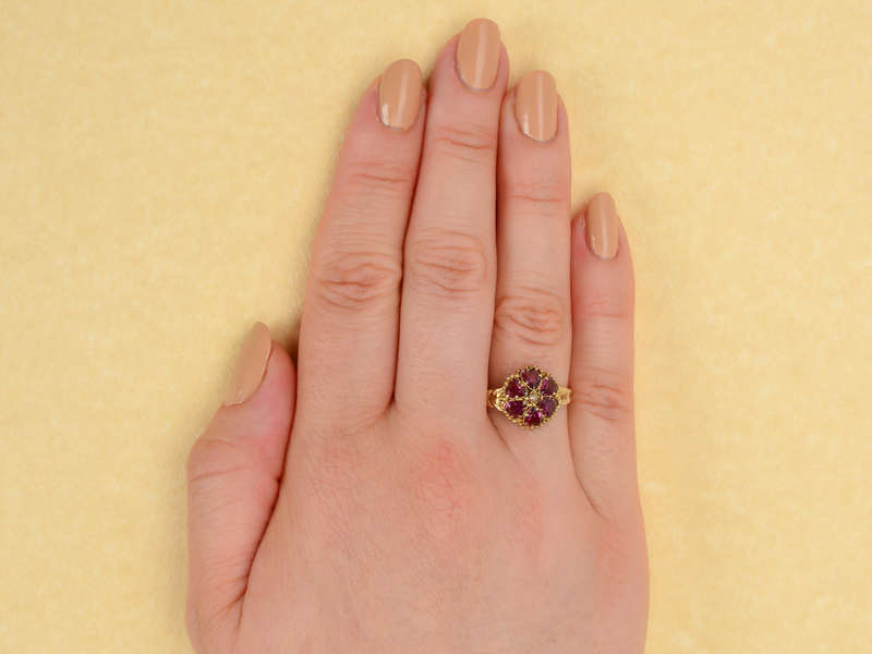 Victorian Almandine Garnet Bloom of 1875