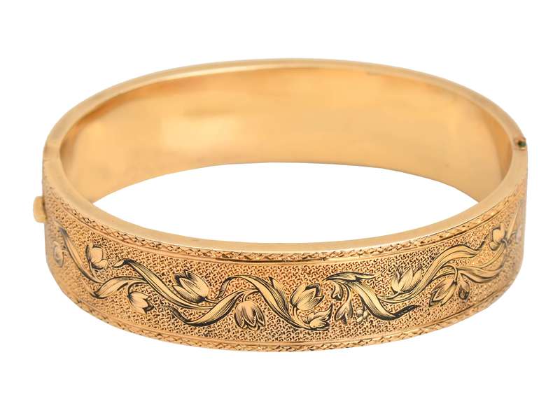 Tulip Flowers in a Victorian Bangle Bracelet