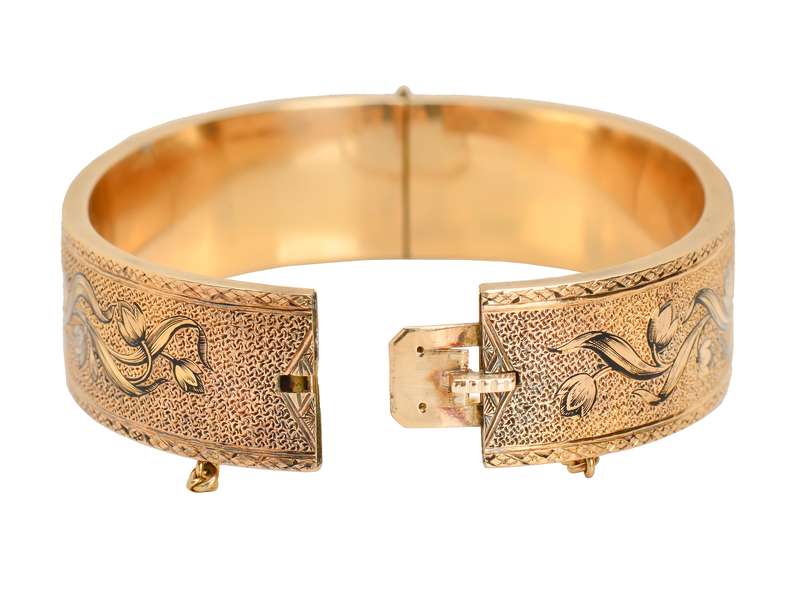 Tulip Flowers in a Victorian Bangle Bracelet
