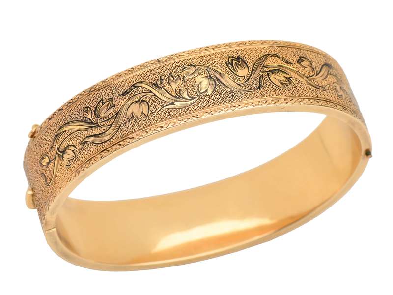 
                      
                        Tulip Flowers in a Victorian Bangle Bracelet
                      
                    