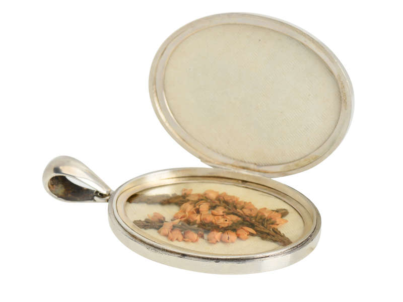 The White Rose - Victorian Enamel Silver Locket