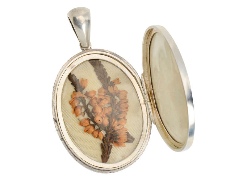 The White Rose - Victorian Enamel Silver Locket