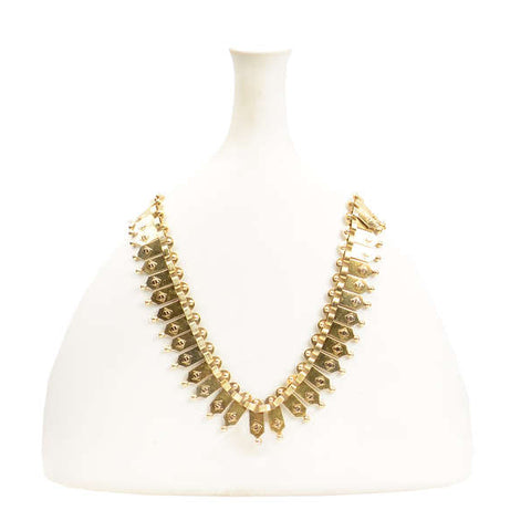 Au Courant - Victorian Gold Fringe Necklace