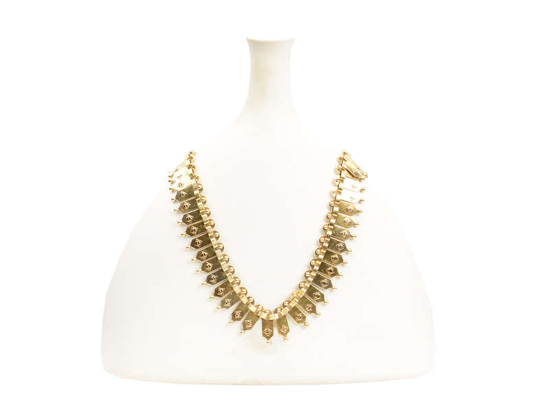 Au Courant - Victorian Gold Fringe Necklace
