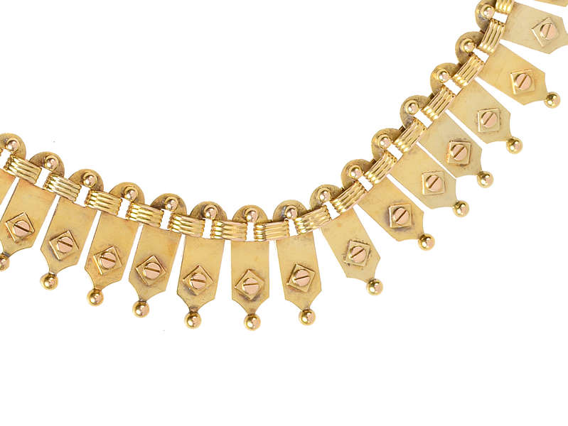 Au Courant - Victorian Gold Fringe Necklace