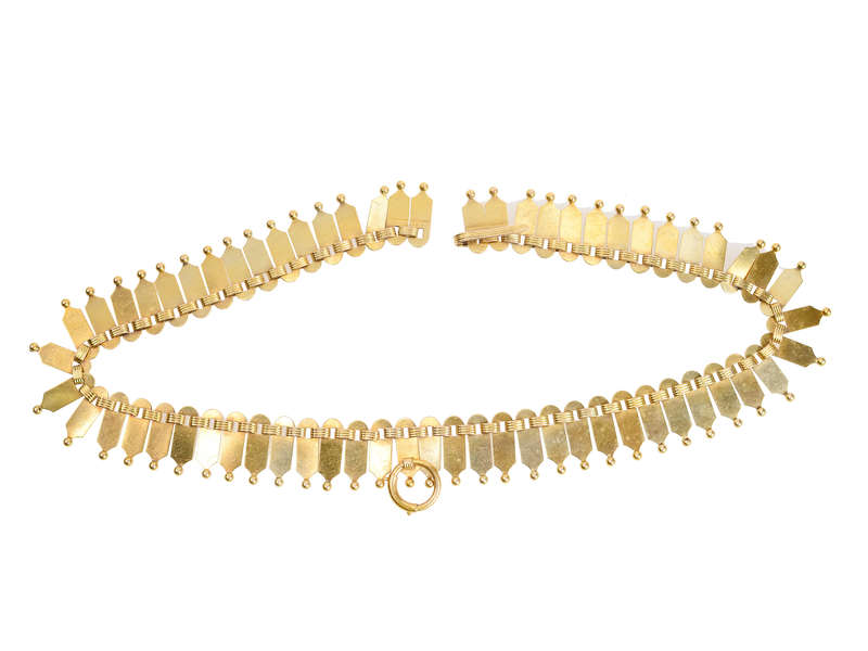 Au Courant - Victorian Gold Fringe Necklace