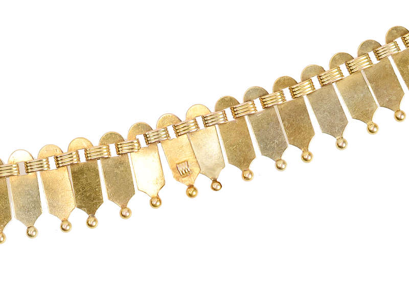Au Courant - Victorian Gold Fringe Necklace