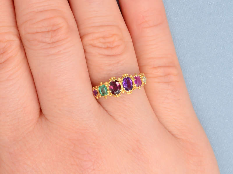 Victorian Gem Set Antique Regard Ring
